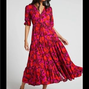 Showpo “waiting so long” maxi dress. Purple/pink maxi dress